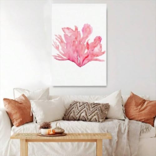 Toile plage de corail rose décoration murale pour mur vide - 3