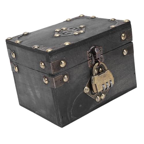 Boîte de rangement en bois vintage, le coffret cadeau idéal avec serrure - 4