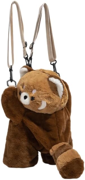 red panda bag Red Panda Plush Backpack cute Animal Plush Shoulder Bag 2 way bag backpack or shoulder bag
