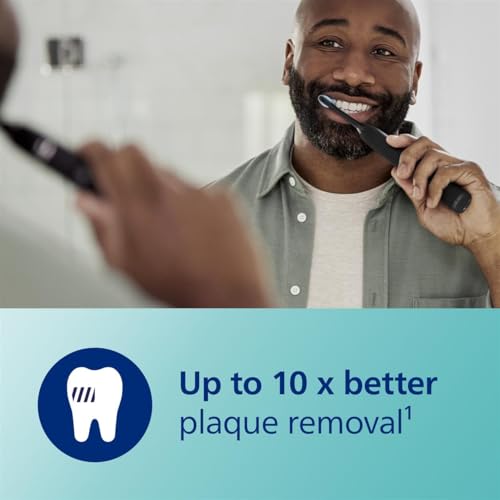 Philips Sonicare DiamondClean 9000 Electric Toothbrush, Sonic Toothbrush with App, Pressure Sensor, 4 Brushing Modes, 3 Intensity Levels, Charging Glass, Black & Rosegold, Dual Pack, Model HX9914/57 - Image 2