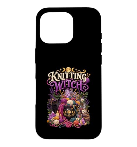 Knitting Witch �ʔ����j�b�^�[�@�ۃA�[�e�B�X�g�҂ݕ� �X�}�z�P�[�X iPhone 16 Pro �p