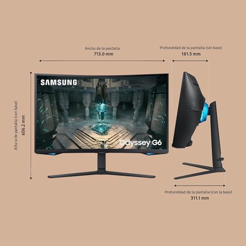 Miniatura 5 de Samsung Ls32bg652euxen Monitor Odyssey G6 Curvo 32 Con Resolución Qhd Y Tasa De Refresco De 240 Hz,1 Ms, Displayhdr 600,Qhd 2560x1440 Freesync Premium Pro