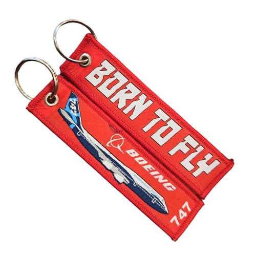 Image of 4 Pcs Pack Aviation Passenger Plane Aircraft Born To Fly Keyring Set B 737, B 747, B 777, B 787 Key Chain