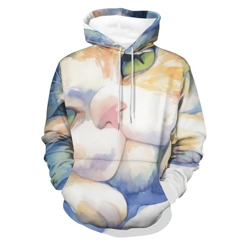Sweat à capuche chat mignon aquarelle pour remplacer vos pulls ternes inconfortables