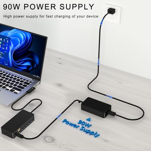 Base de conexión Surface Pro 8 multi puerto USB 3.0 con salida audio y doble mini DP 5