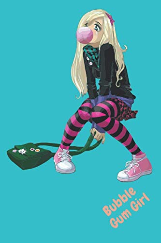 Bubble Gum Girl .Notebook: size 6x9 inch , notebook and journal, doodle book , 100 pages of lined paper