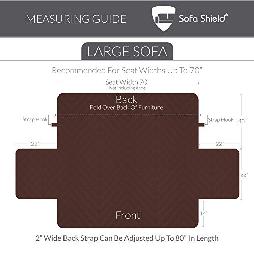 image for Sofa Shield Couch Slip Cover with Patented Strap, Cushion Protector, R