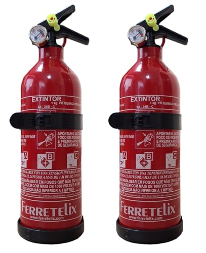 Ferretelix Extintor 1 kg ABC (2 Unidades)