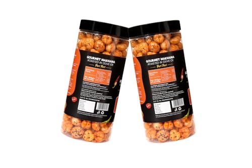 Image of H O M House Of Makhana 130g Peri Peri Gourmet Makhana Jar Roasted in Olive Oil, Flavored Makhana Pack of 2 (65gX2)