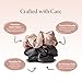 Kitsch Satin Hair Scrunchies for Women, Softer Than Silk Scrunchies for Hair - No Damage Satin Hair Ties, Ponytail Holders | Ideal Gifts for Women, 2pc (Blush/Charcoal)