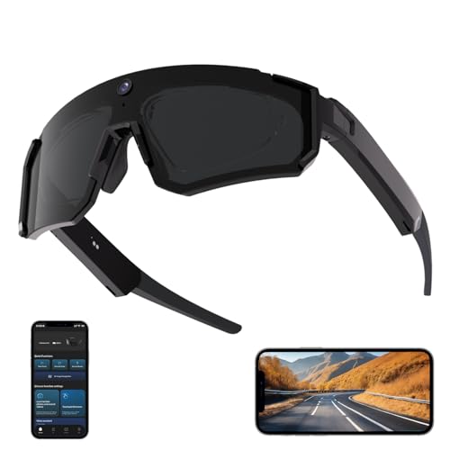 AI Smart Glasses mit Kamera – Fahrradbrille- & Sportbrille für Damen/Herren mit 4K HD Video, Foto & Übersetzung, UV400-Schutz, perfekt für Radtou