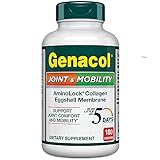 Genacol Natural Eggshell Membrane & Collagen Peptides Supplement for Joint Comfort & Flexibility | Gluten-Free, Non-GMO Joint & Mobility 180 Capsules