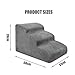 PJDDP Pet Ramp for High Beds, Foam Pet Stairs,3 Tiers High Density Foam Dog Stairs,Non-Slip Dog Steps with Washable Fabric Cover, Movable Dog Slope Stairs for Small Older Injured Dogs Cats