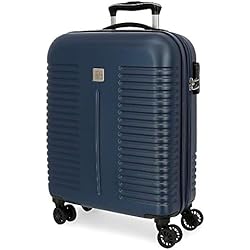 ROLL ROAD India, Maleta De Cabina Expandible Unisex Adulto, Marino, Media