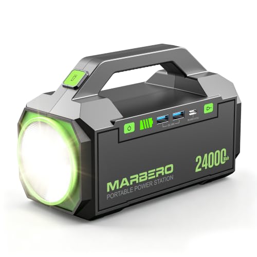 MARBERO Portable Charger Power Bank 24,000mAh Portable Power Station 88.8Wh Solar Generator 60W...