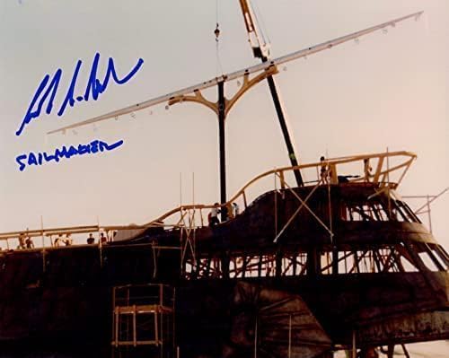 HOWARD MACKEN SIGNED 8x10 PHOTO MADE SAIL FOR JABBA BARGE STAR WARS BECKETT BAS