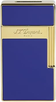 S.T. Dupont Big D Blue Lacquer & Gold Lighter, 025005