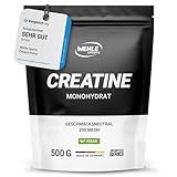 Creatin Monohydrat Pulver reines Kreatin mikronisierter Qualität Mesh 200 - hochdosiert 100% vegan...