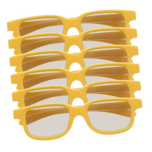 Vaguelly 6pezzi Occhiali Per Lenti Plastiche Per Cinema Computer e Giochi Esperienza Stereoscopica e Resistente