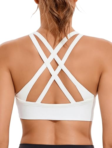 Image of RUNNING GIRL Sports Bra for Women High Support, Criss-Cross Back Padded Strappy Sports Bras Yoga Bra with Removable Cups