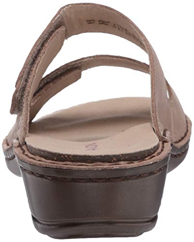 Aravon Women's Cambridge 2 Strap Flat Sandal, Dove, 5 #TOP2