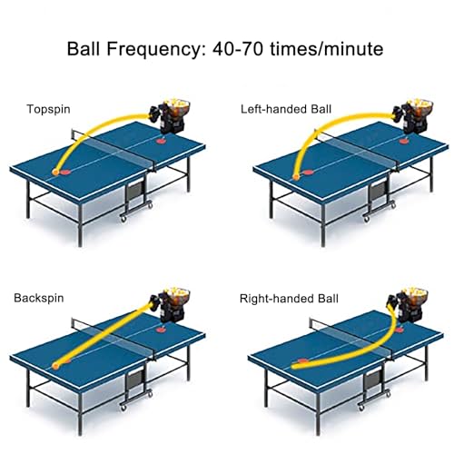 Robot lanceur de balles de ping-pong a point d'atterrissage polyvalent et ajustable - 2