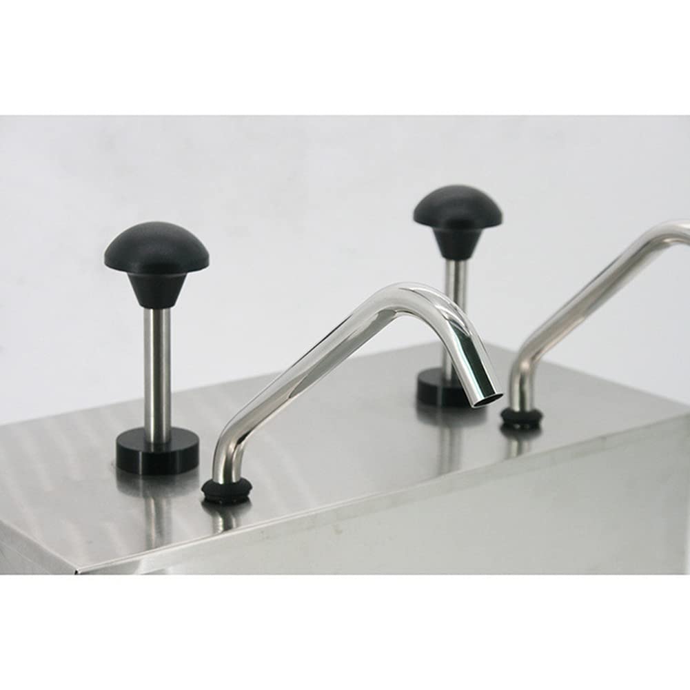 8L Condimento Pompa Dispenser Acciaio Inossidabile 304 Salsa Pompa Dispenser Doppia Testa Stazione Di Pompaggio Per Condimenti Con 2 Serbatoi Da 4 Litri Per Senza Particelle Spremi Salsa