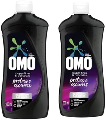 Kit 2 Sabão Liquido Omo Roupas Finas e Delicadas Pretas Escuras 9...
