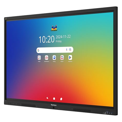 Image of ViewSonic IFP5541 55 inch 4K UHD Android EDLA ViewBoard Interactive Display, 64-Point Touch, 100W USB-C, Integrated Microphone Array, 55W Soundbar