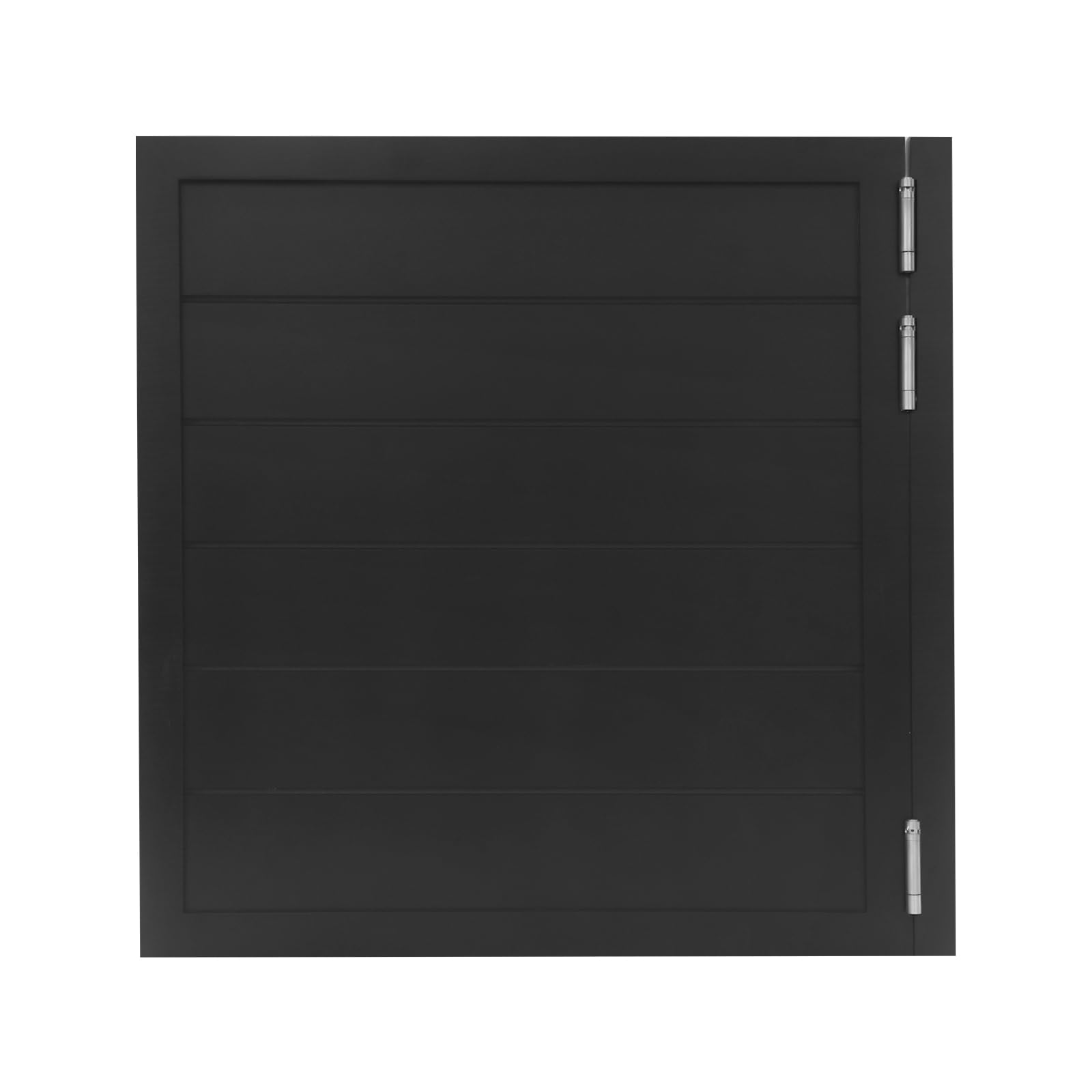 Porte battante simple 90x90 cm noir, épaisseur 3,5 cm en bois de pin, ouverture bidirectionnelle et fermeture automatique, avec cordon, installation facile pour maison, cuisine et débarras