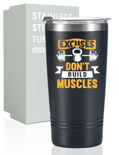 Onebttl Cool Gym Workout Gifts for Men, Guys, Lovers, Personal Trainer, 20oz Stainless Steel Tumbler...