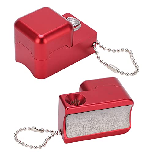 Supmaka 4-In-1 Billiards Club Tip Repair Tool R6 Multi-Function Pool Tip Shaper Metal Chalk Holder Red(Red) #TOP3
