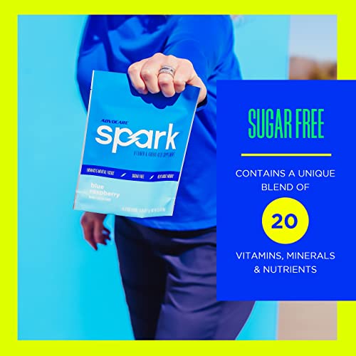 Image of AdvoCare Spark - Energy Drink Mix - Vitamin & Amino Acid Supplement - Supports Energy & Focus - Portable Immune Support - Sugar-Free - Blue Raspberry, 14 Stick Packs (3.5 oz)