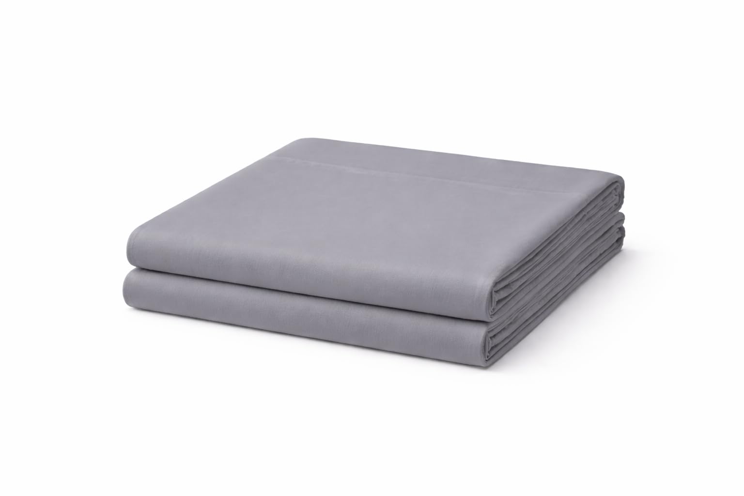 HOMES-LINEN Flat Sheet Polycotton Blend Soft Easy Care Plain Dyed Bed Linen Durable Bedding Sheet (Grey, Double)
