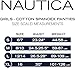 Nautica Girls' Brief Underwear - 5 Pack Casual Stretch Logo Waistband Mid-Waist Briefs - Girls Cotton Underwear (4-12), Size 7-8, Heather Grey/Pink/Ice/Ash