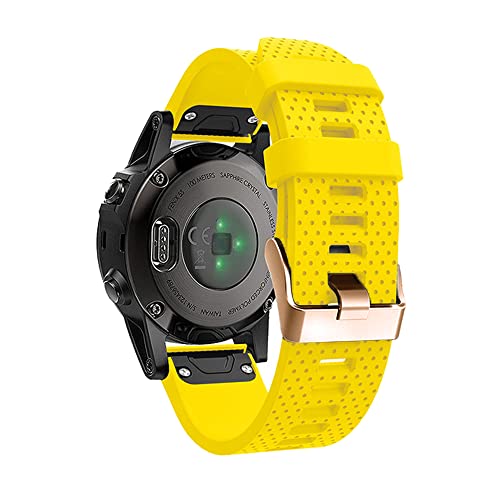 Bracelet silicone pour Garmin Fenix 6X 6 6S Pro 5 5S Plus 20mm agate