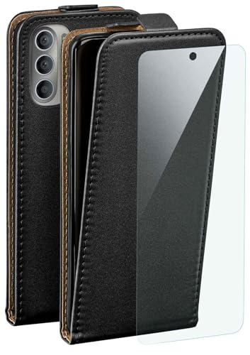 Film de protection écran et étui rabat Motorola Moto G51 5G cuir moex