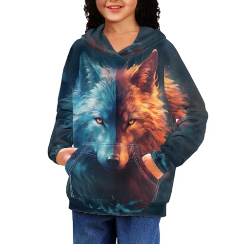 Image of GLUDEAR Teen Boys Girls Novelty Animal Galaxy Hoodies Sweatshirts Pullover