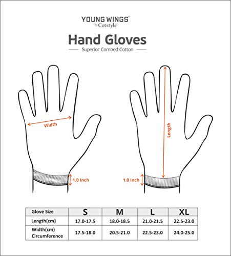 Image of YOUNG WINGS Men's Antibacterial Hand Gloves (Pack of 2 Pairs)
