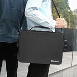 Smatree 33.8 cm aktówka torba na ramię kompatybilna z MacBook Pro 2023 2021 36.1 cm/33.0-33.8 cm MacBook Pro/Air, odporna na wstrząsy twarda obudowa laptopa, czarna