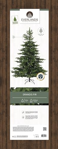 Kaemingk Everlands Künstlicher Weihnachtsbaum „Grandis Fir“ 180 cm – Real & Soft Needle Technologie, naturgetreue Tanne mit 56 Zweigen… – Ansicht 6