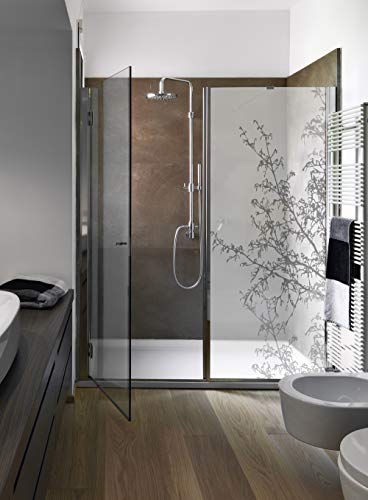Plage 161001 - Adhesivo decorativo para pared de ducha (vinilo, 80 x 200 cm), color gris