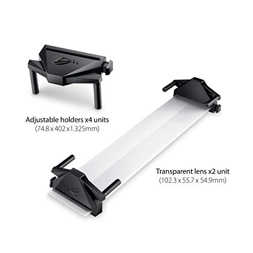 Image of ASUS ABF01 ROG Bezel-Free Kit Universal Multi-Monitor Setup with Optical Micro-Structures Easy Assembly, Clear, (Set of 2)