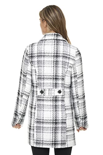 Sebby S.e.b Women's Peacoat, Double Breasted Pea Coat In Black, Camel, Check, And Plaid. The Perfect Notched Collar Winter Wool Coat For Women Outerwear Jacket. #TOP5