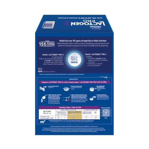 Buy Nestlé LACTOGEN PRO 2, Follow-Up Formula with Probiotic, 1.2kg | Follow-Up Formula for infants 6-12 months, 1.2kg Large Pack with 3x400g pouches, With Probiotic L. reuteri, Iron,Whey Protein Online at Low Prices in India - Amazon.in - Image 3