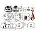 Wingsmoto 100cc Big Bore Kit for 64mm Valve GY6 49CC 50CC 139QMB Moped Scooter Engine 50mm Bore Upgrade Set with Racing CDI Ignition Coil Performance Spark Plug (64mm Valve Length)