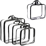 Clear Compression Packing Cubes 3 Set - Bags for Travel - Clear Cosmetic Bag - Compression Packing C