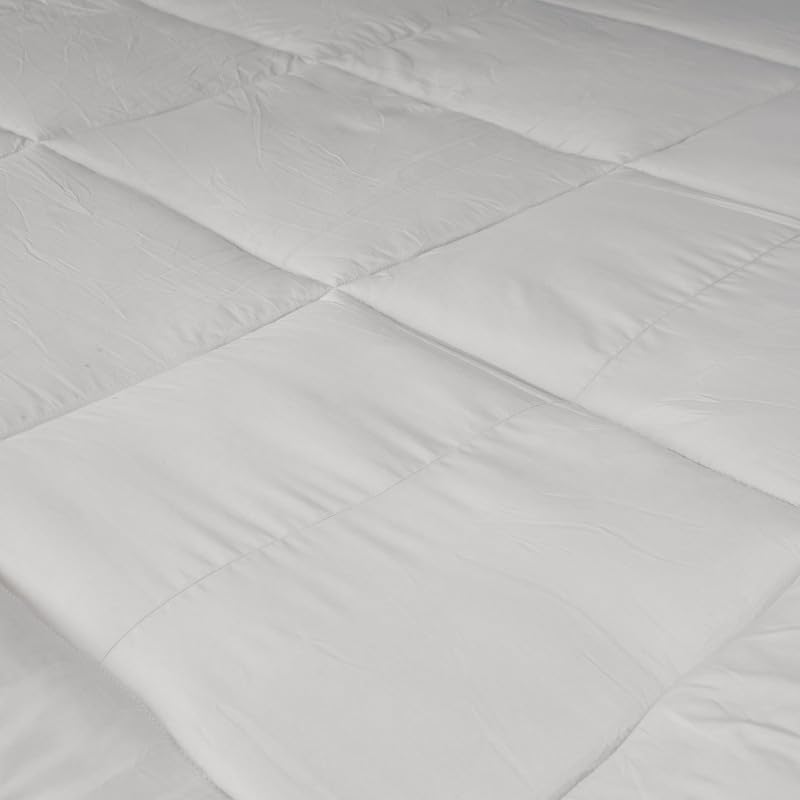 Amazon Brand – Umi Super Soft 600 GSM Mattress Padding Mattress Topper for Comfortable Sleep - White, 6ft x 6ft, Double Bed (72x72 Inches)