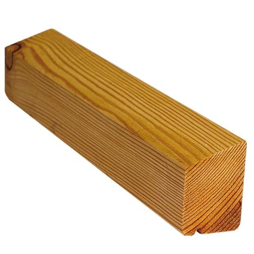 Gartenwelt Riegelsberger Traverse de clôture en mélèze naturel 45x68 mm 170 cm – traverse bois inclinée avec rainure d’écoulement pour clôture et brise-vue