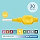 TePe Interdentalbürste Gelb (ISO-Größe 4: 0,7 mm) / 1 x 20 Stück / Für eine einfache und gründliche Reinigung der Zahnzwischenräume